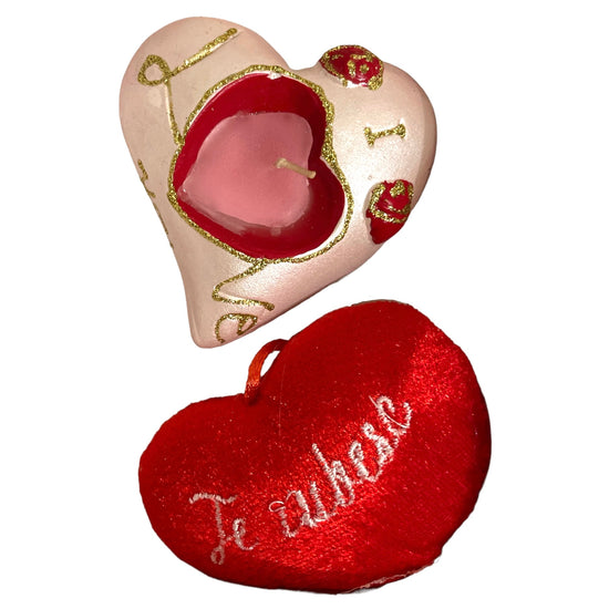 Cutie cadou lumânare ceramică inimă