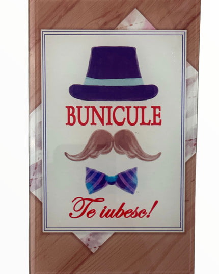 Tablou decorativ din sticlă cu mesaj pentru Bunic