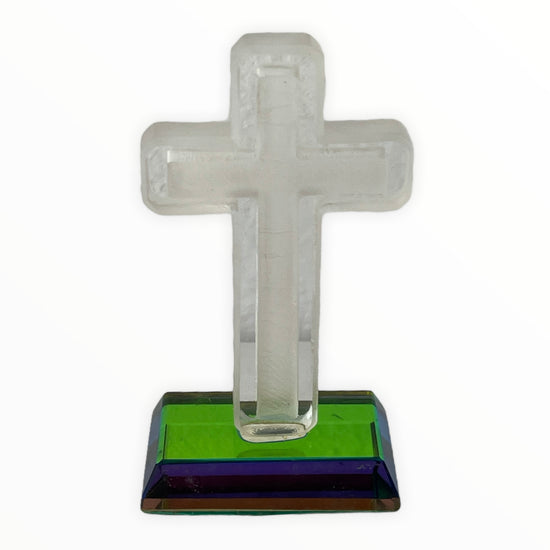 Figurină de sticlă Cruce  7cm