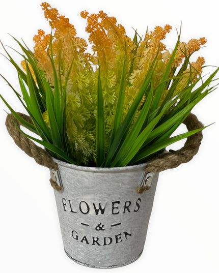 Aranjament ghiveci metal F10 21cm