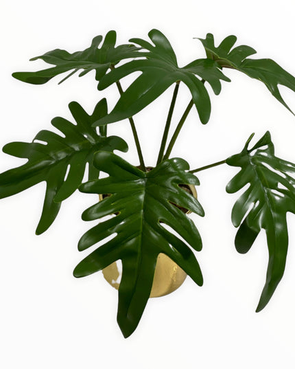 Ghiveci ceramic auriu cu frunze  E52  25cm