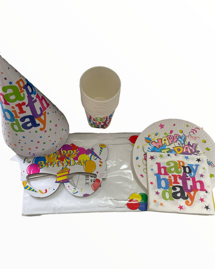 Set petrecere Happy B. alb