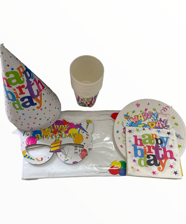 Set petrecere Happy B. alb