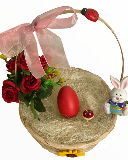 Coș cu toartă decorat 32cm