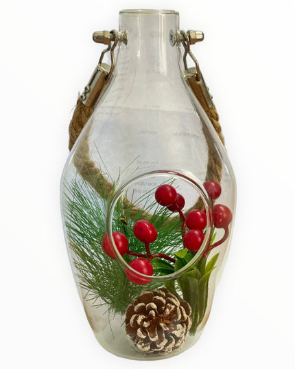 Bol sticlă Terariu cu sfoară 20cm