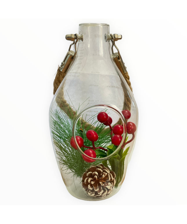 Bol sticlă Terariu cu sfoară 20cm