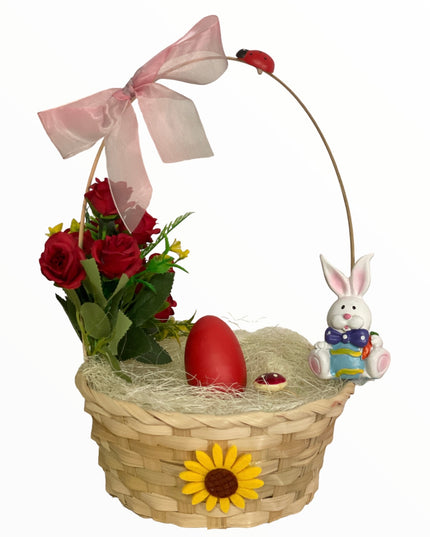 Coș cu toartă decorat 32cm