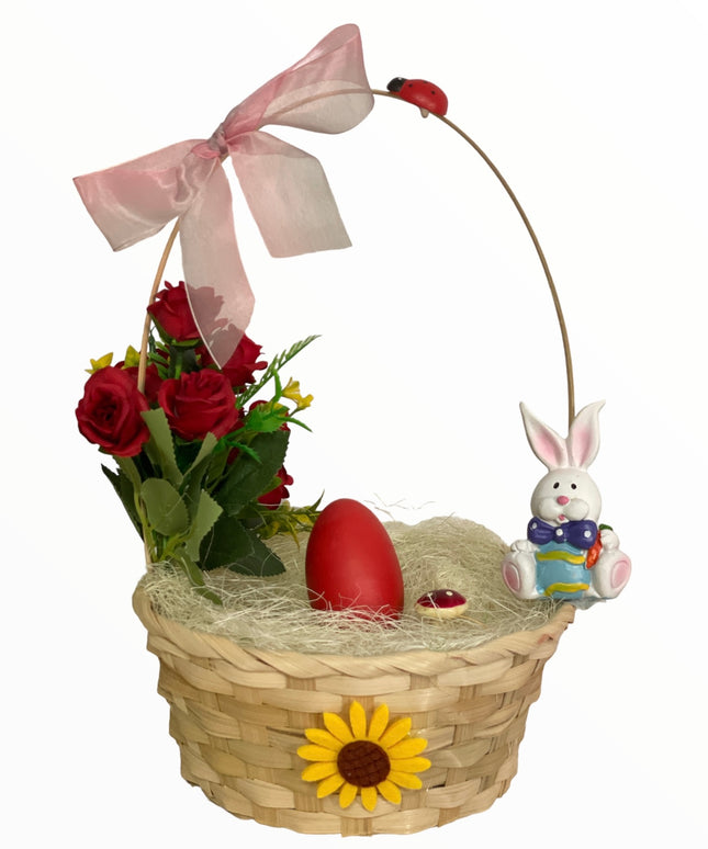 Coș cu toartă decorat 32cm