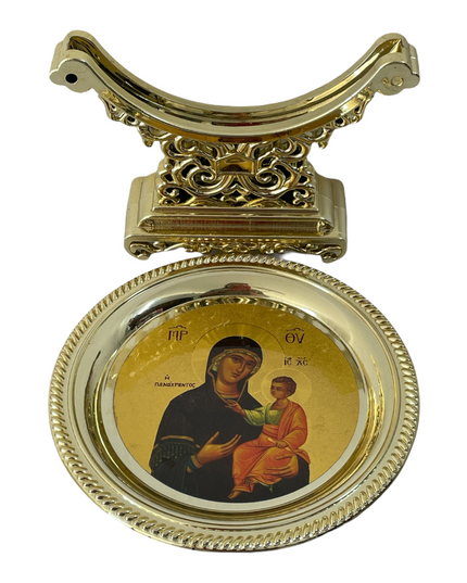 Farfurie plastic cu suport 15cm