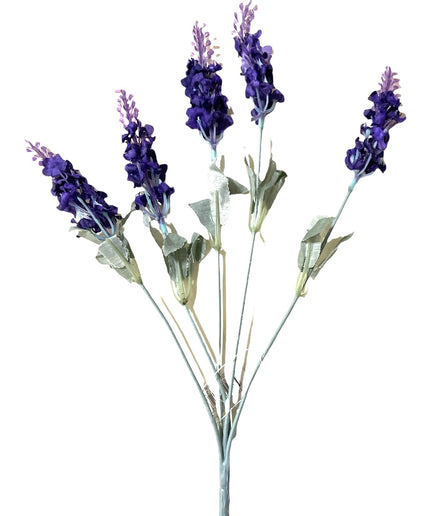 Buchet decorativ artificial lavandă 5 capete 36cm