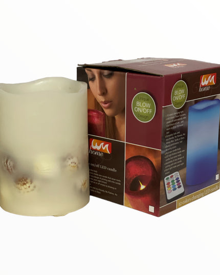 Lumânare Scoici decorativă cu baterii 10cm