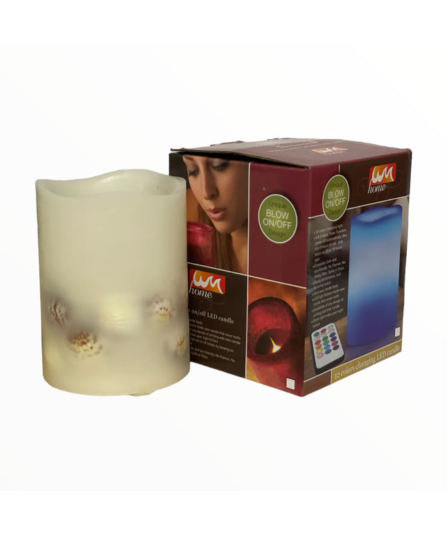 Lumânare Scoici decorativă cu baterii 10cm