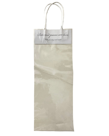 Pungă flori cu mâner Alb 10/set 44x19cm