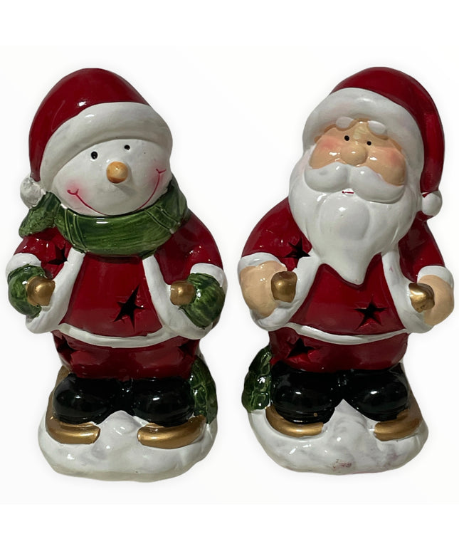 Figurine Crăciun cu lumini 2/set 16cm