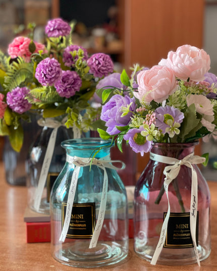 Vază sticlă decor 1024-8. 18cm