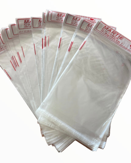 Pungi cu clapetă adezivă Martie lungime 14-30cm. 100/set