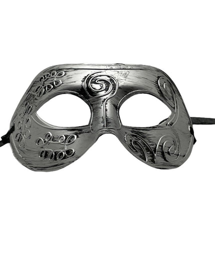 Mască plastic aurie/argintie