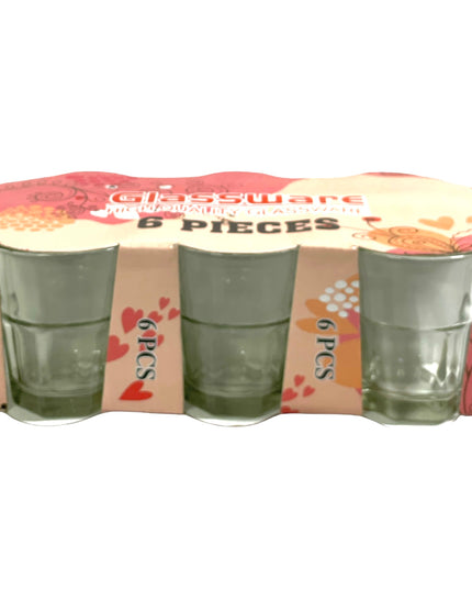 Pahare sticlă 6/set 8cm