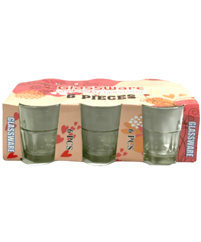 Pahare sticlă 6/set 8cm