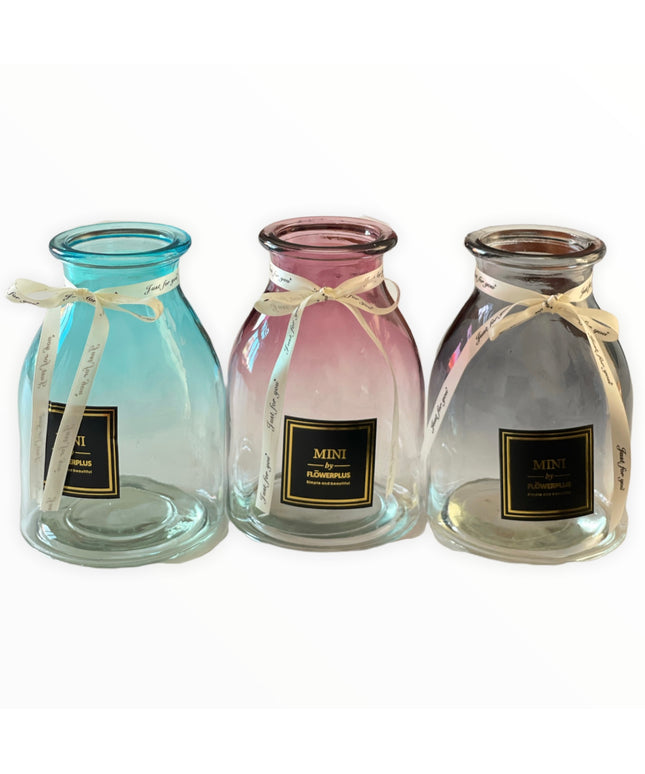 Vază sticlă decor 1024-8. 18cm