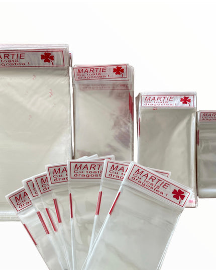 Pungi cu clapetă adezivă Martie lungime 14-30cm. 100/set