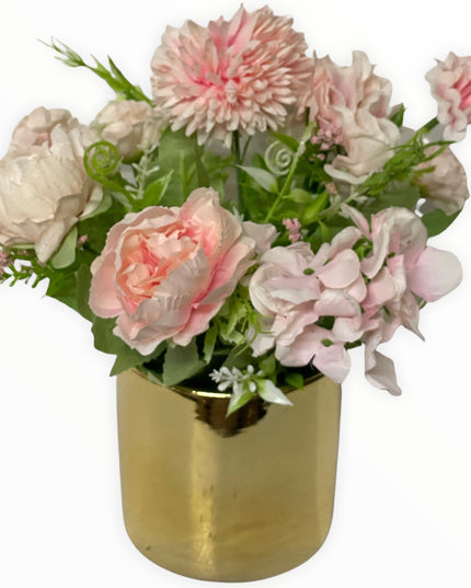 Ghiveci ceramic auriu E14. 20cm