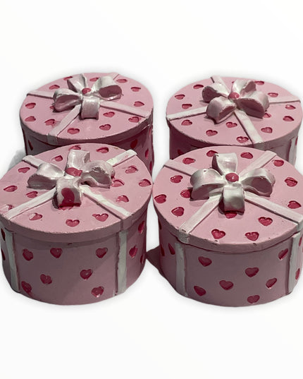 Cutie rășină rotundă 4/set 6cm