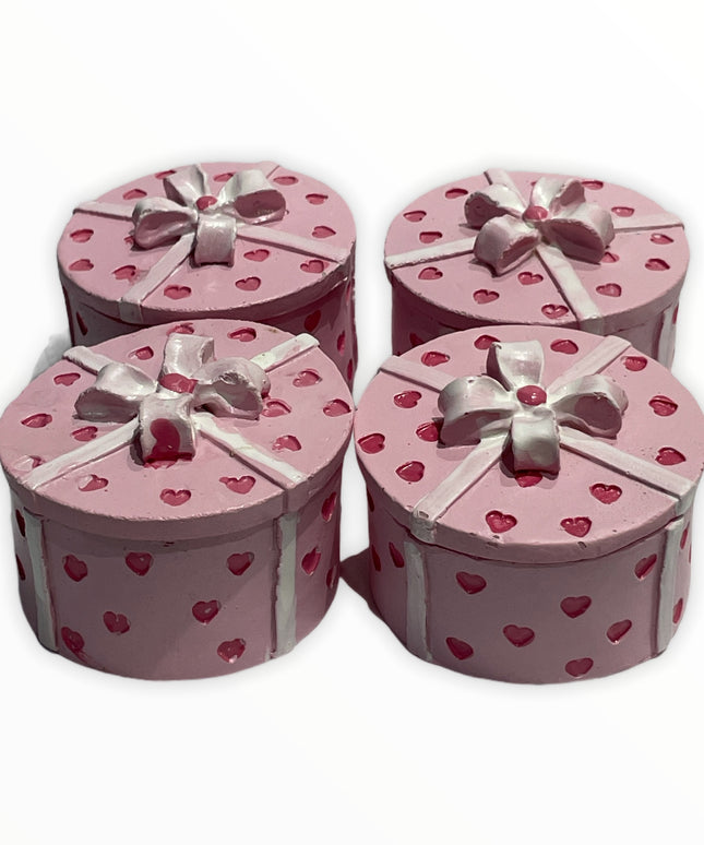 Cutie rășină rotundă 4/set 6cm