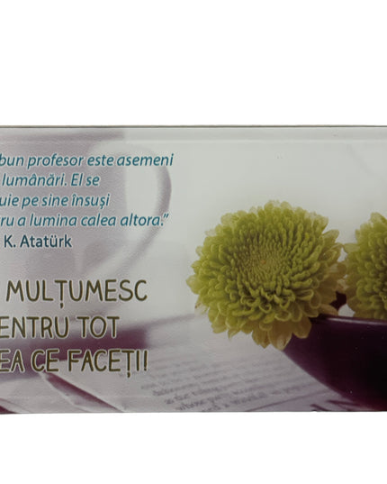 Tablou decorativ din sticlă cu mesaj pentru Profesor