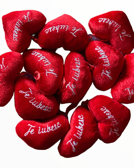 Inimă de pluș 12/set 8cm