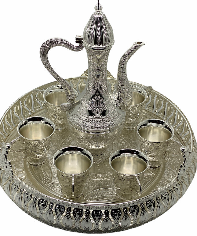 Set Tavă cu carafă + 6 cești Alpaca 3