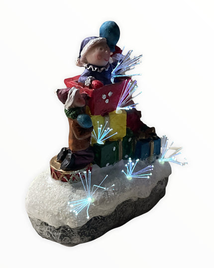 Figurină cu lumini Crăciun 12cm