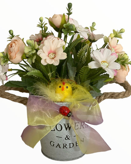 Aranjament ghiveci metal E40. 20cm