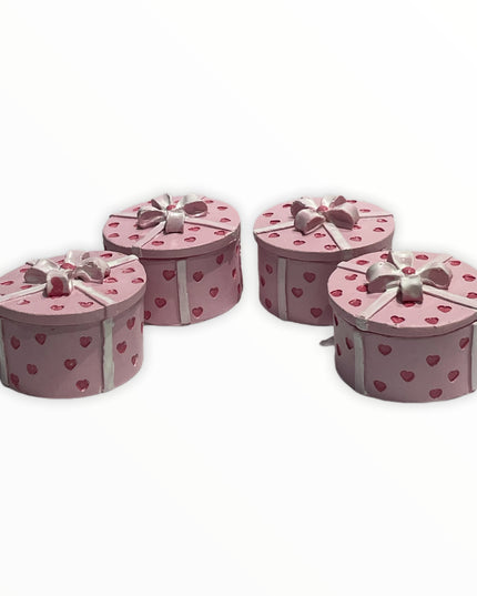 Cutie rășină rotundă 4/set 6cm