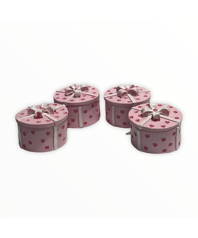 Cutie rășină rotundă 4/set 6cm