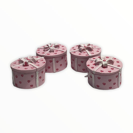 Cutie rășină rotundă 4/set 6cm