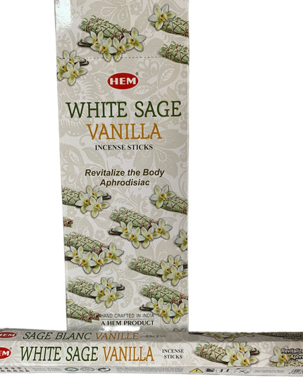 Bețișoare parfumate HEM - WHITE SAGE VANILLA