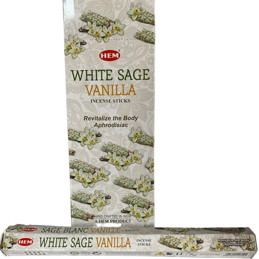 Bețișoare parfumate HEM - WHITE SAGE VANILLA